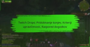 Twitch Drops: Pridobivanje konjev, Kriteriji upravičenosti, Razpored dogodkov