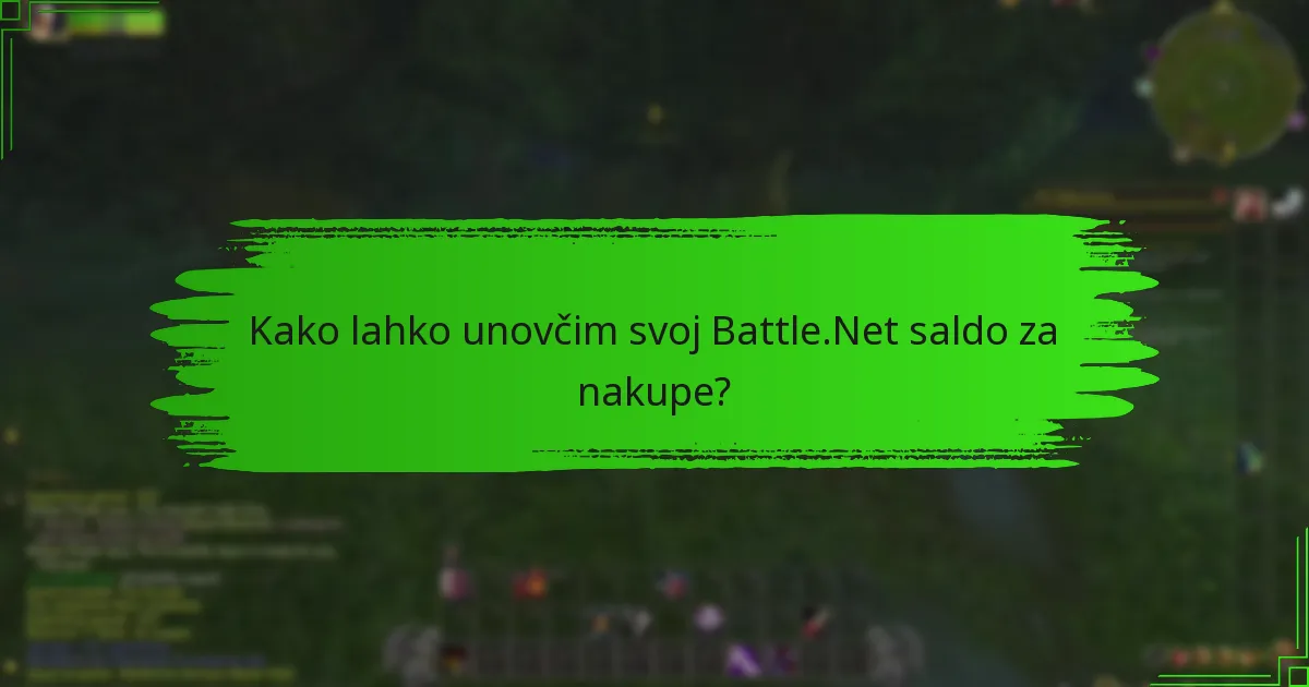 Katere predmete lahko kupim s svojim Battle.Net saldom?