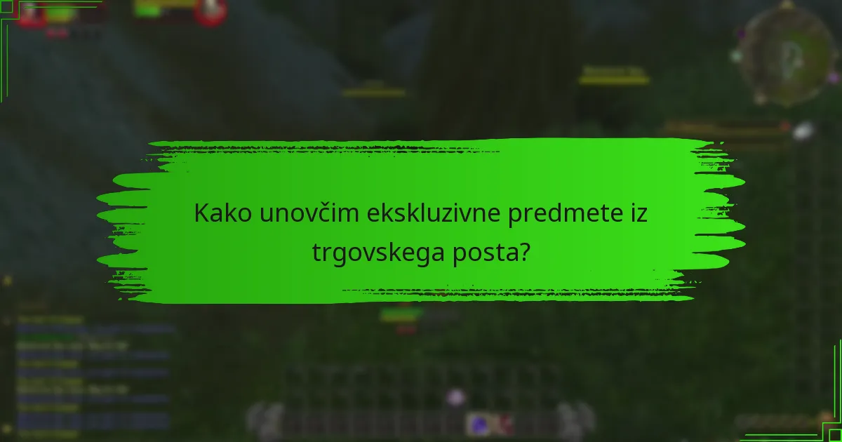 Kako lahko preverim razpoložljivost predmetov v trgovskem postu?
